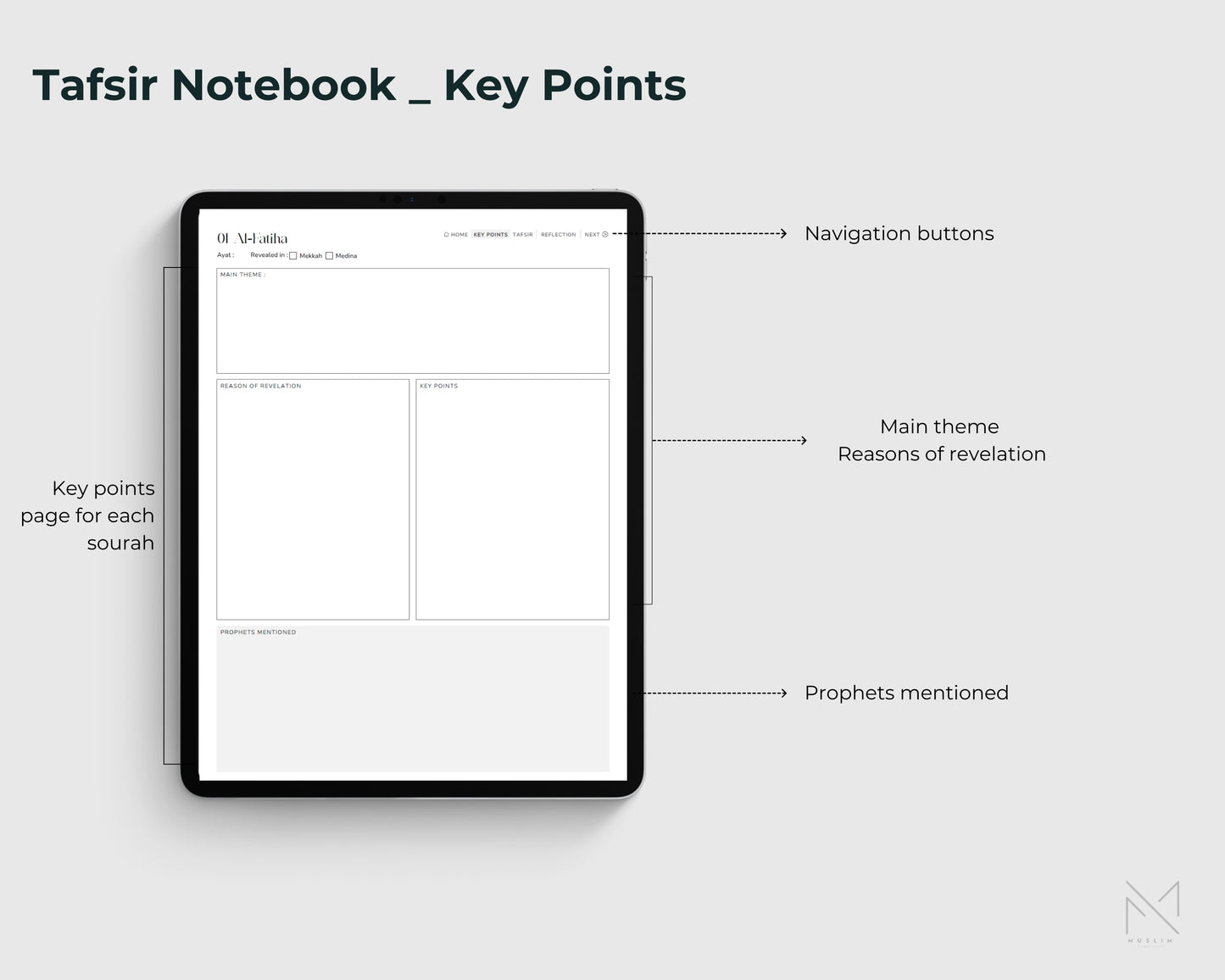 Tafsir Notebook – The Ultimate Digital Tool for Quranic Study and Reflection