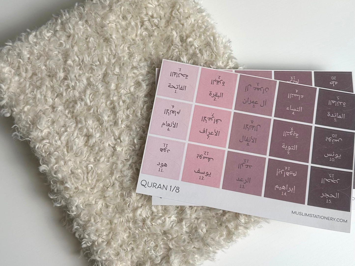 Pink Quran Tabs - Surah Navigation