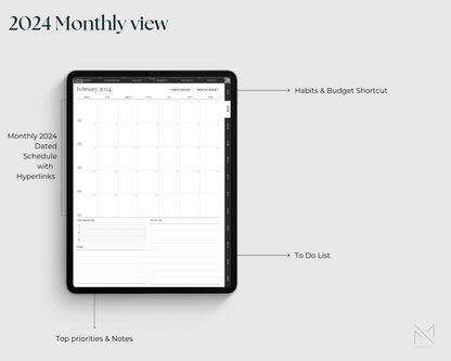 2024 Muslim Digital Planner Dark