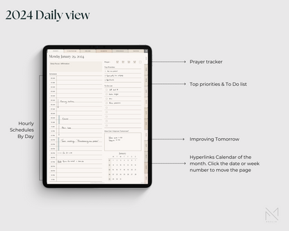 2024 Muslim Digital Planner Beige