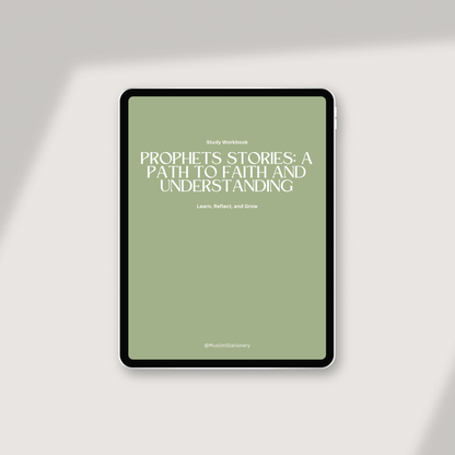 Prophets Study Journal | Guided Islamic Workbook | Prophets Study Guide | Islamic Exercise Book | Muslim Homeschool Resource