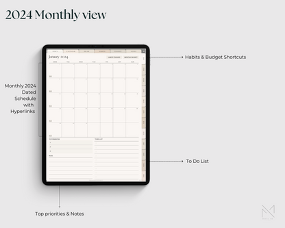 2024 Muslim Digital Planner Beige