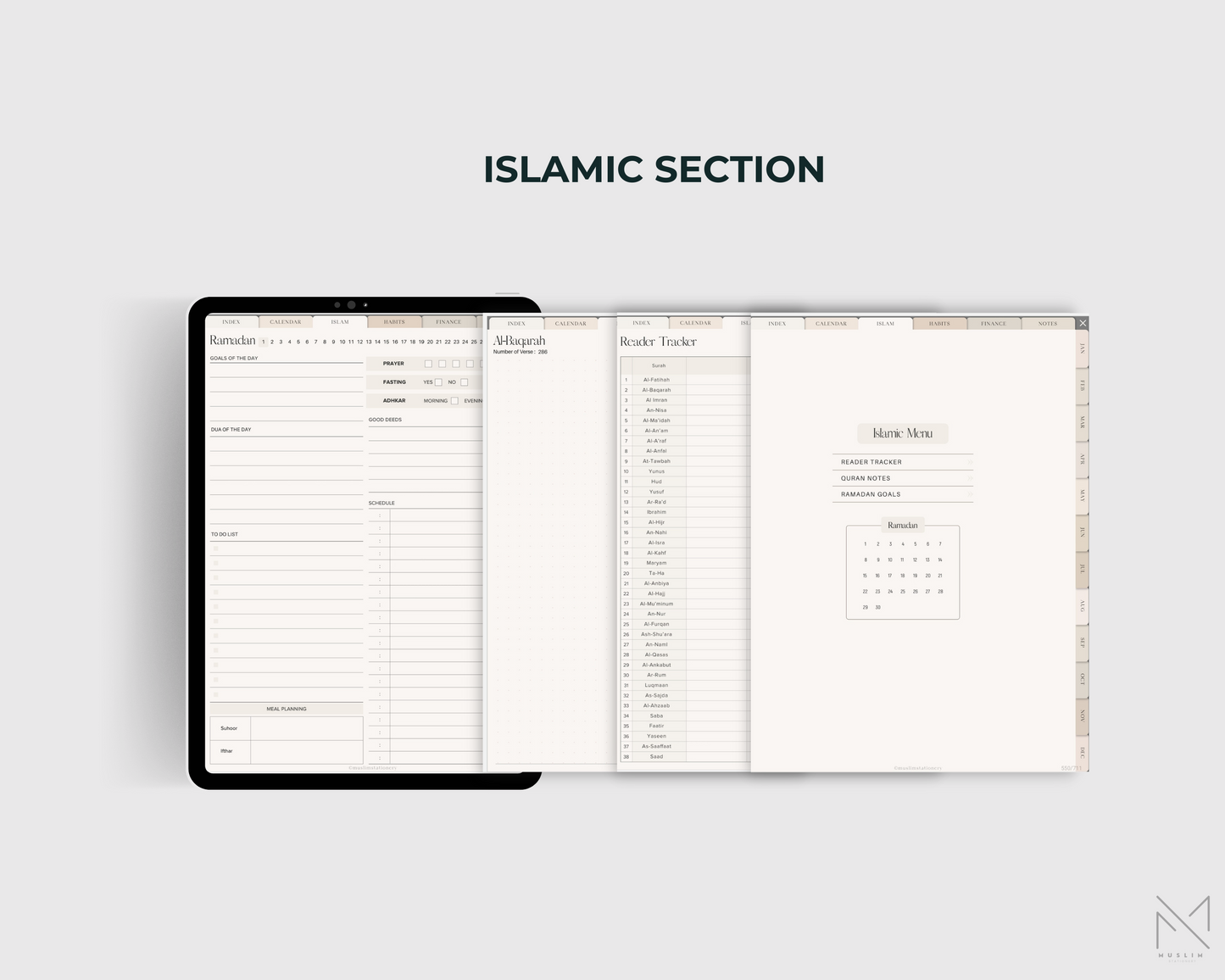 2024 Muslim Digital Planner Beige