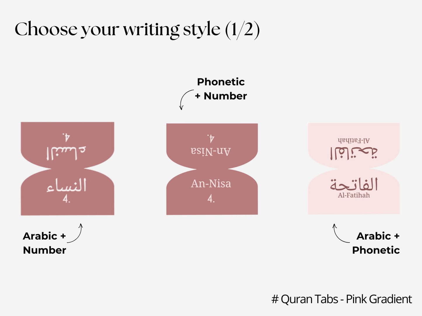 Pink Quran Tabs - Surah Navigation