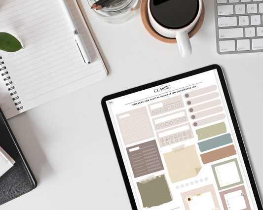 Classic Organization Stickers - Digital Planner GoodNotes IOS