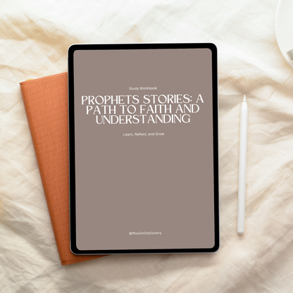 Prophets Study Journal | Guided Islamic Workbook | Prophets Study Guide | Islamic Exercise Book | Muslim Homeschool Resource