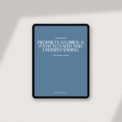 Prophets Study Journal | Guided Islamic Workbook | Prophets Study Guide | Islamic Exercise Book | Muslim Homeschool Resource