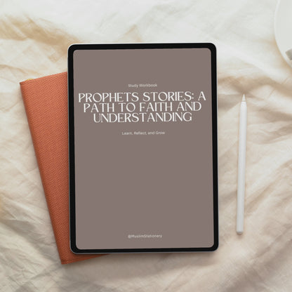 Prophets Study Journal | Guided Islamic Workbook | Prophets Study Guide | Islamic Exercise Book | Muslim Homeschool Resource